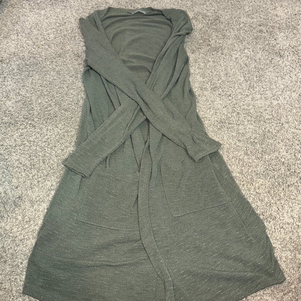 Green long cardigan